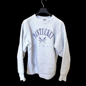 Vintage 80's Rugged Sweats Reverse Weave Nantucket Crewneck Sweatshirt Large USA